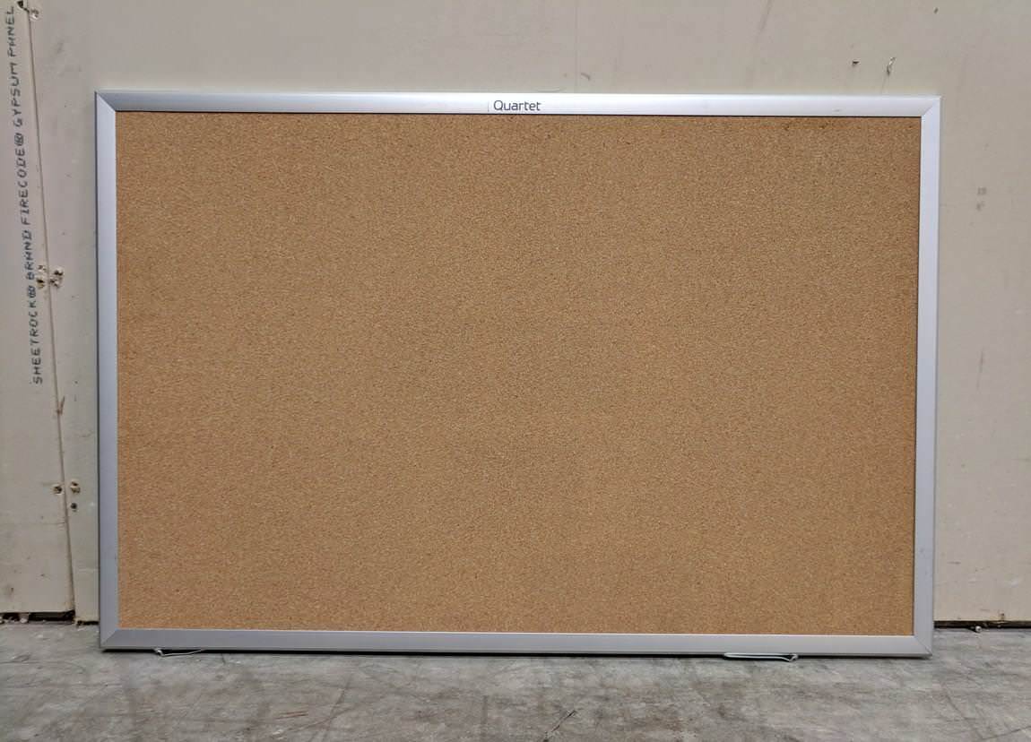 36x24 Quartet Bulletin Board with Aluminum Frame