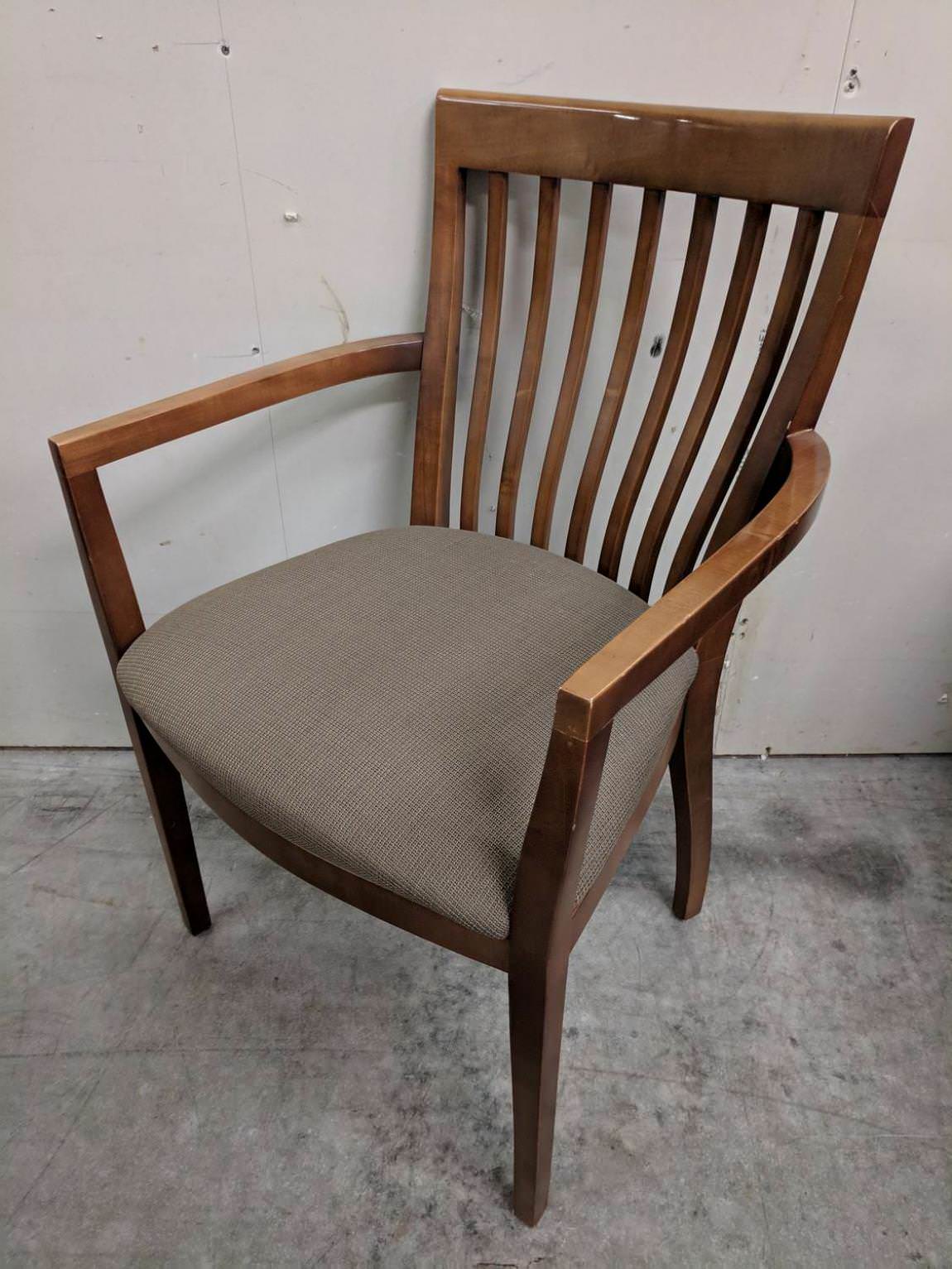 Bernhardt Sandy Brown Guest Chairs with Solid Wood Frame Bernhardt