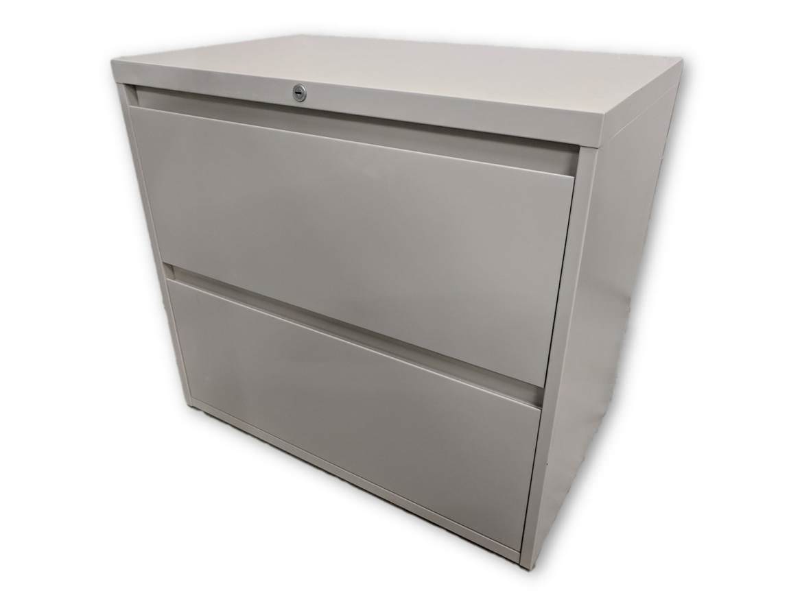 Putty Metal 2 Drawer Lateral Filing Cabinets – 30 Inch Wide