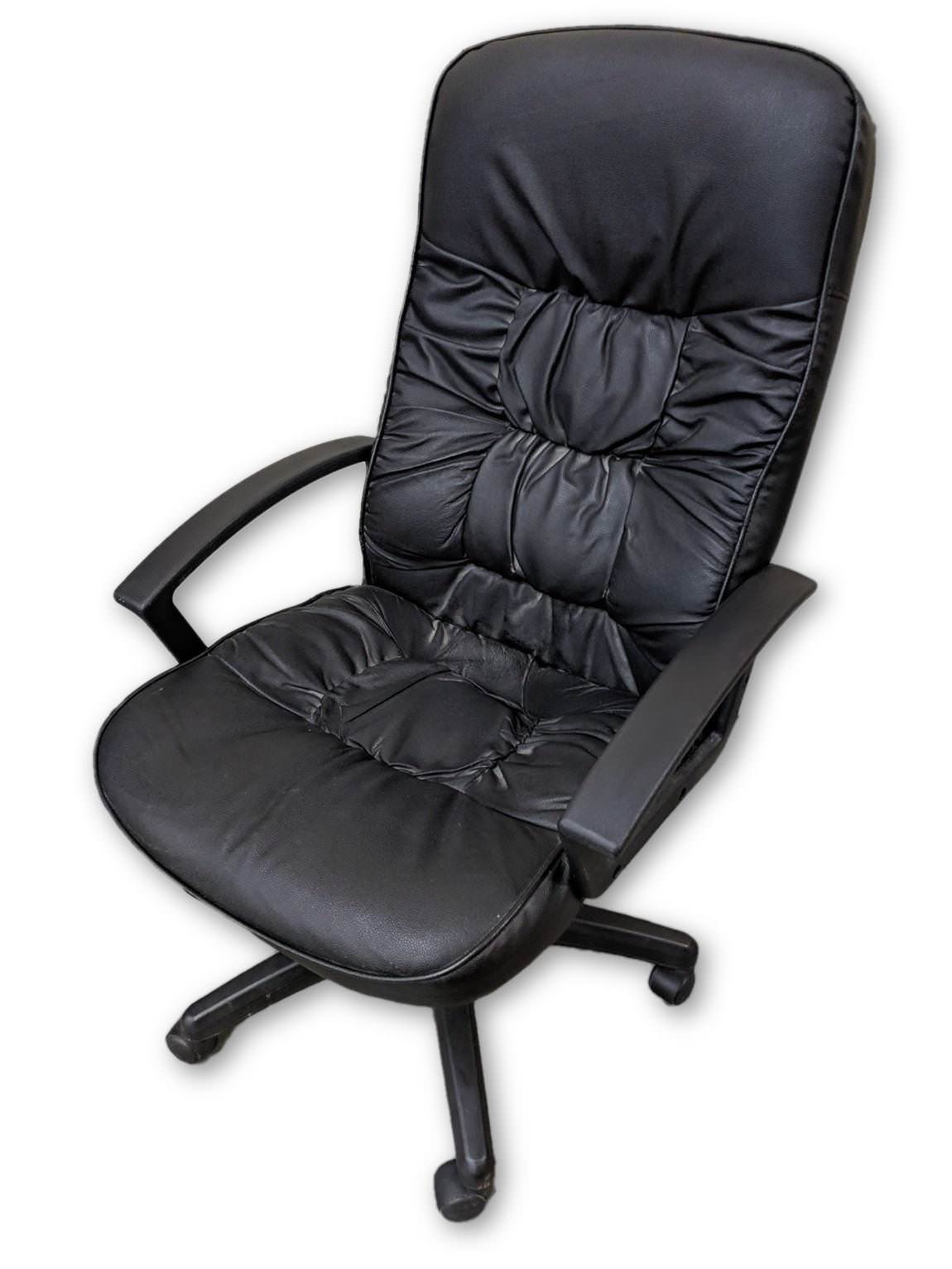 Black Vinyl Rolling Office Chair