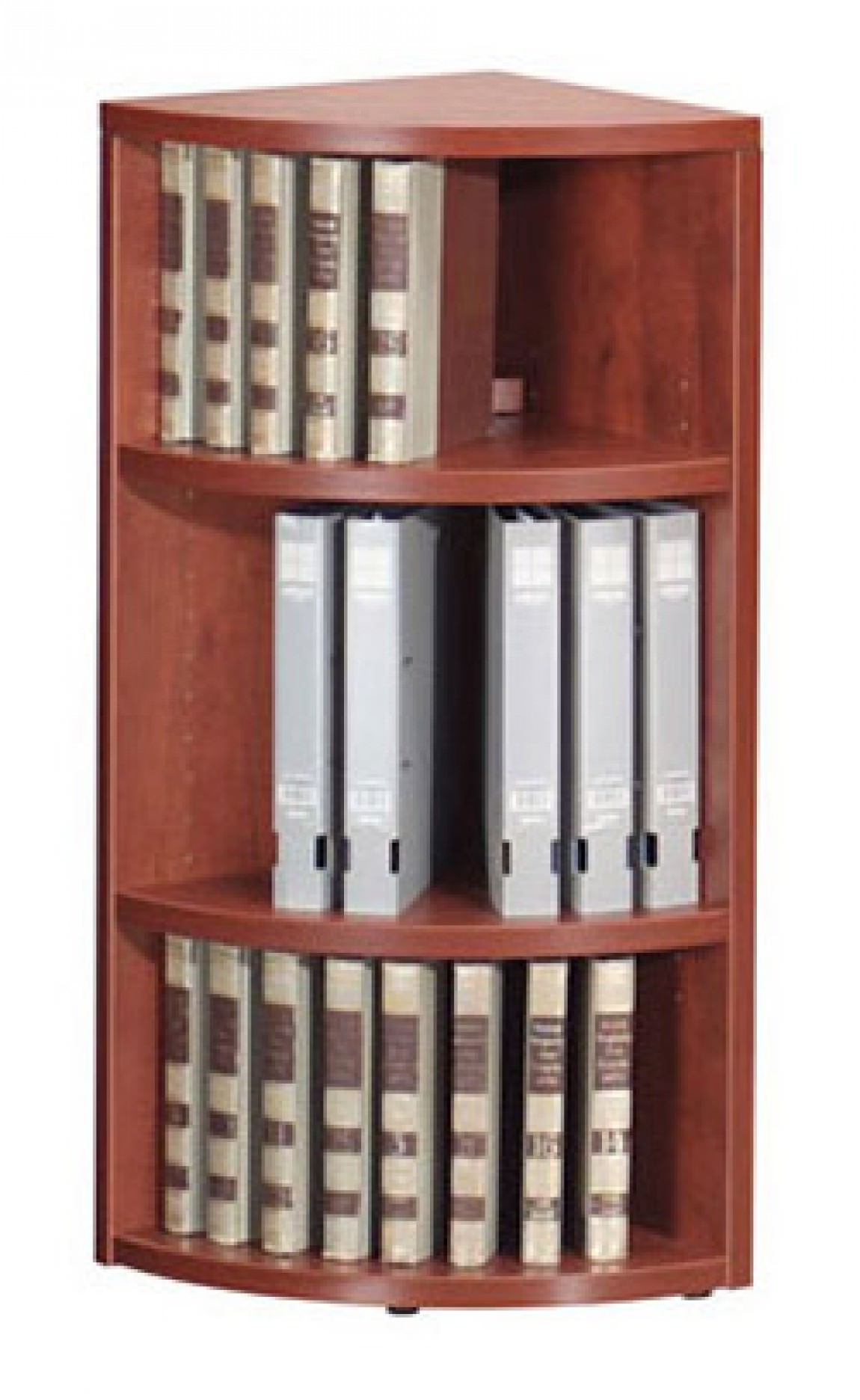 36 High Laminate Curved Corner Bookcase