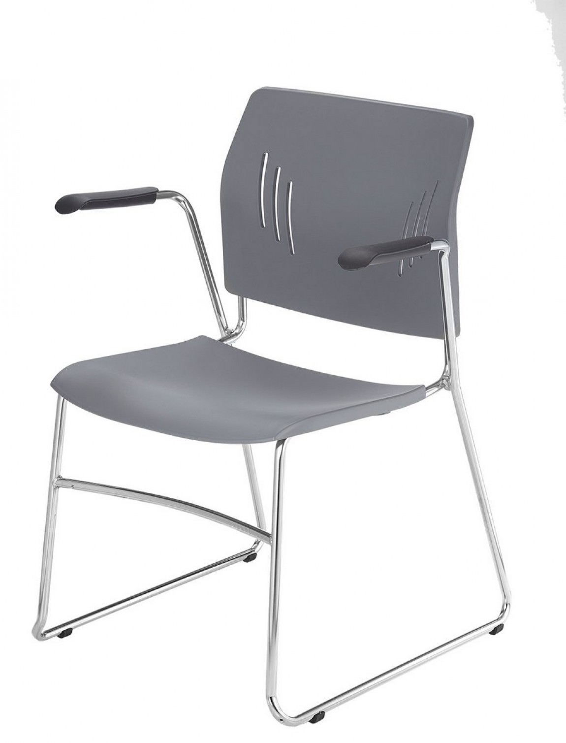 Plastic Stacking Chair with Arms