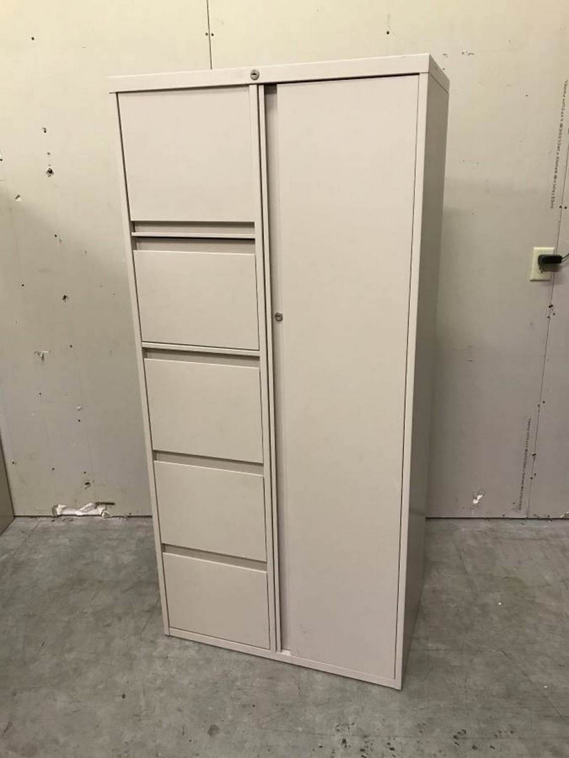 Steelcase Beige Storage Cabinet – 30 Inch Wide