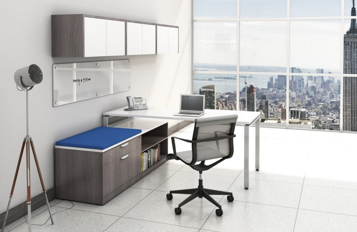 Modern L Shaped Desk Side Storage, L Shaped Office Desk With Side Storage