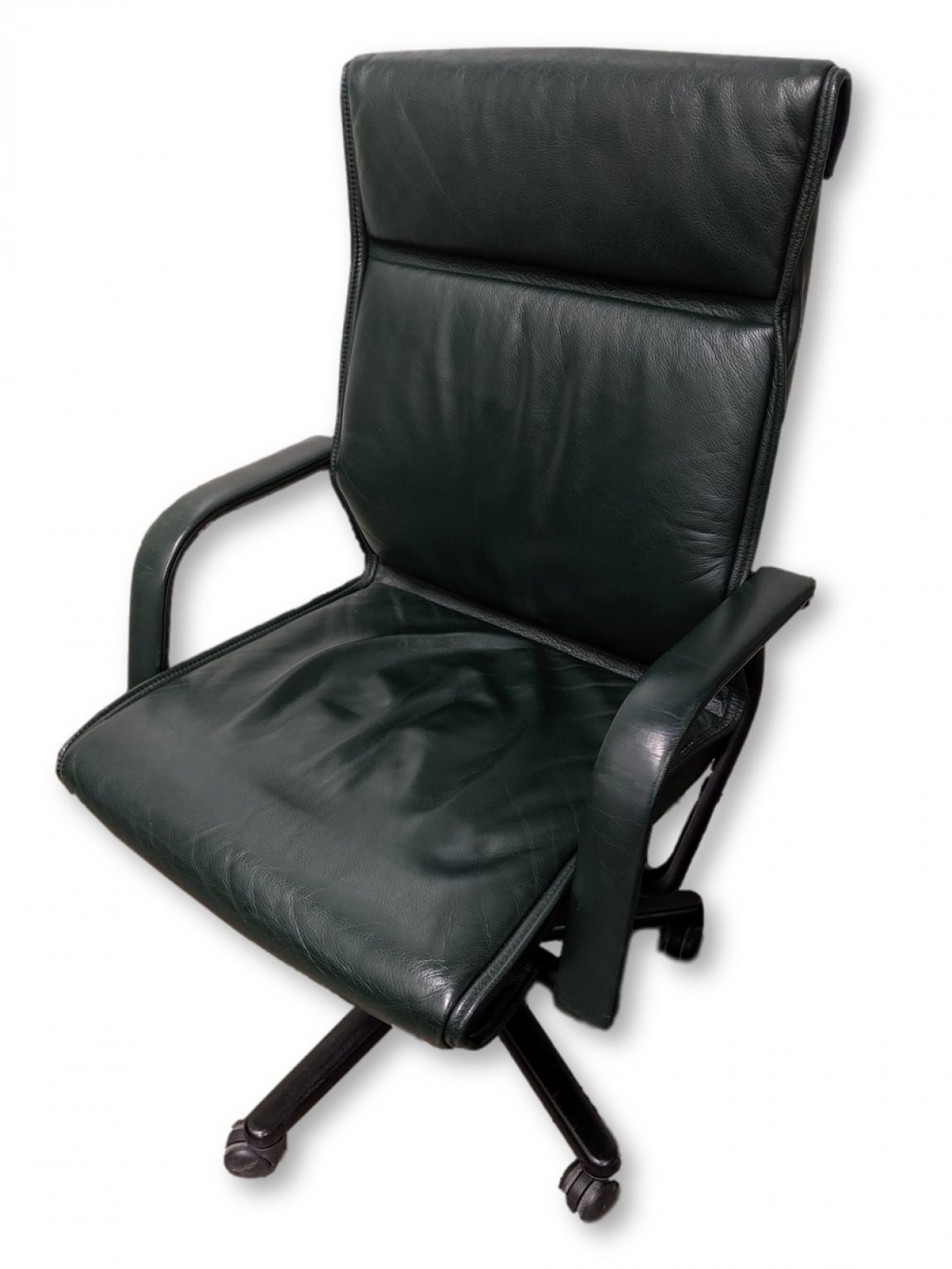 Vecta Green Leather High-Back Office Chairs