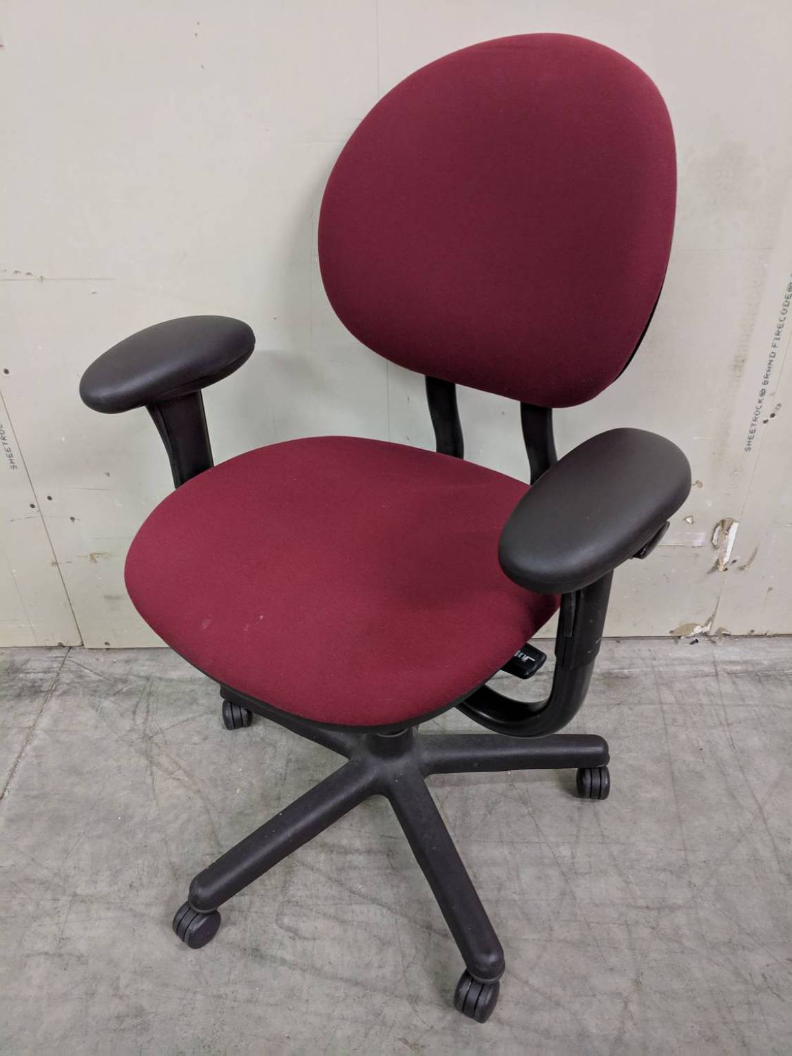 Steelcase Red Rolling Office Chair