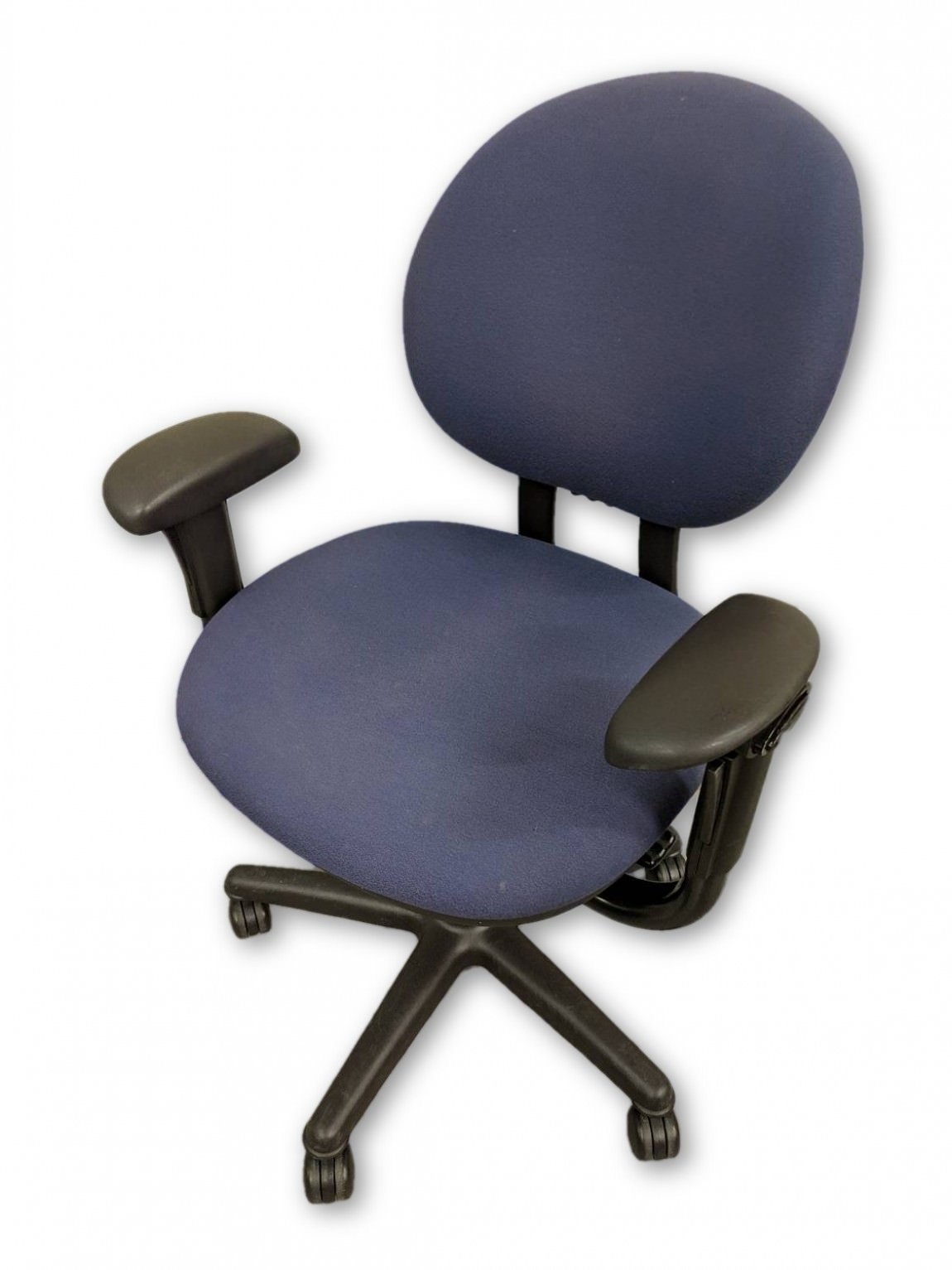 Steelcase Blue Fabric Rolling Office Chairs