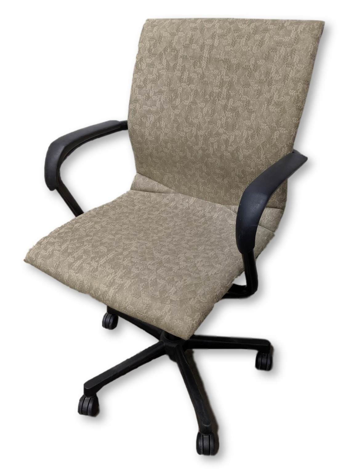 Steelcase Green Leaf Pattern Mid-Back Office Chairs
