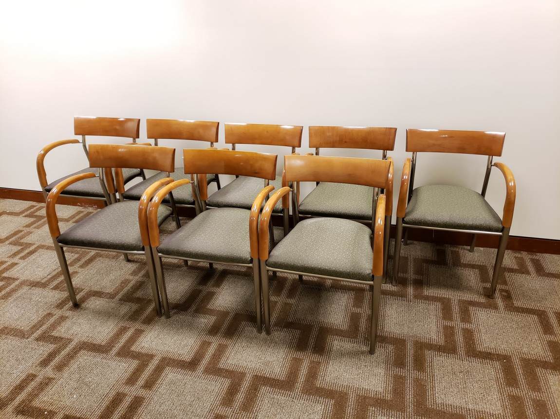Bernhardt Stacking Guest Chairs with Wood Back