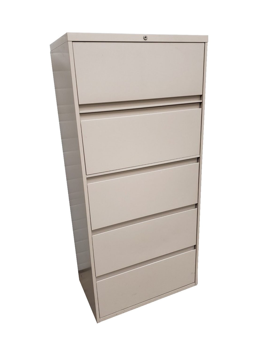 Steelcase Putty 5 Drawer Lateral Filing Cabinets – 30 Inch Wide