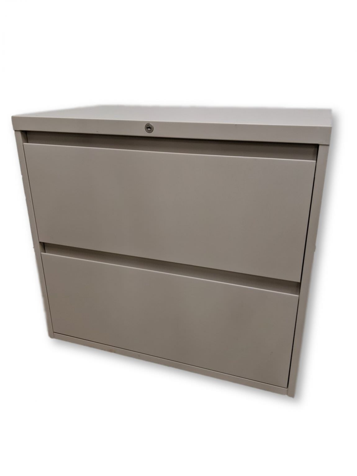 Steelcase Putty 2 Drawer Lateral Filing Cabinet – 30 Inch Wide
