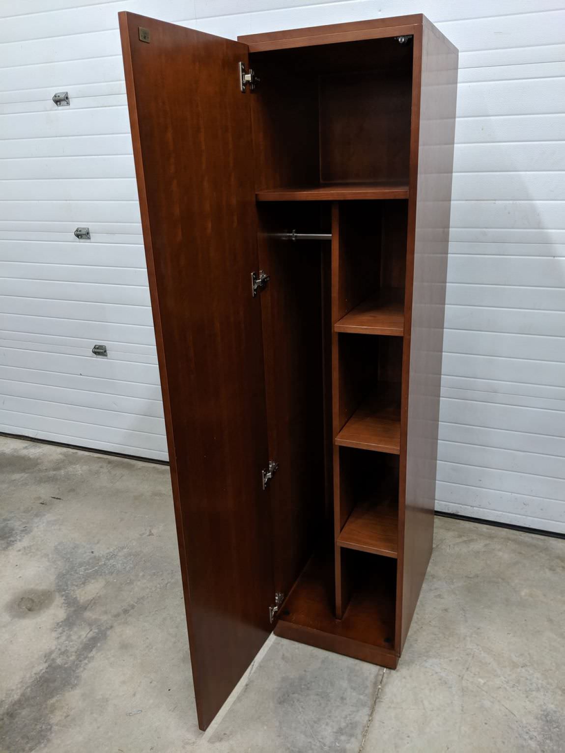 Steelcase Cherry Wardrobe Storage Cabinet – 18 Inch Wide