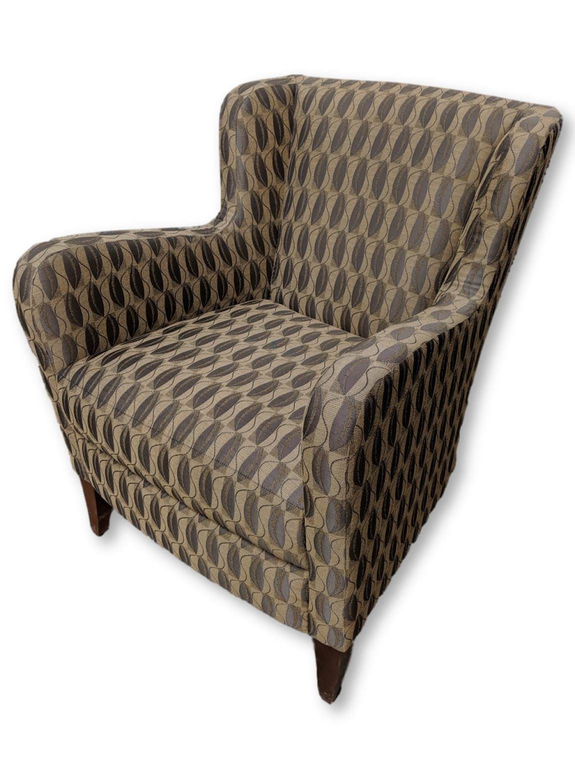 Bernhardt Club Chair with Leaf Pattern