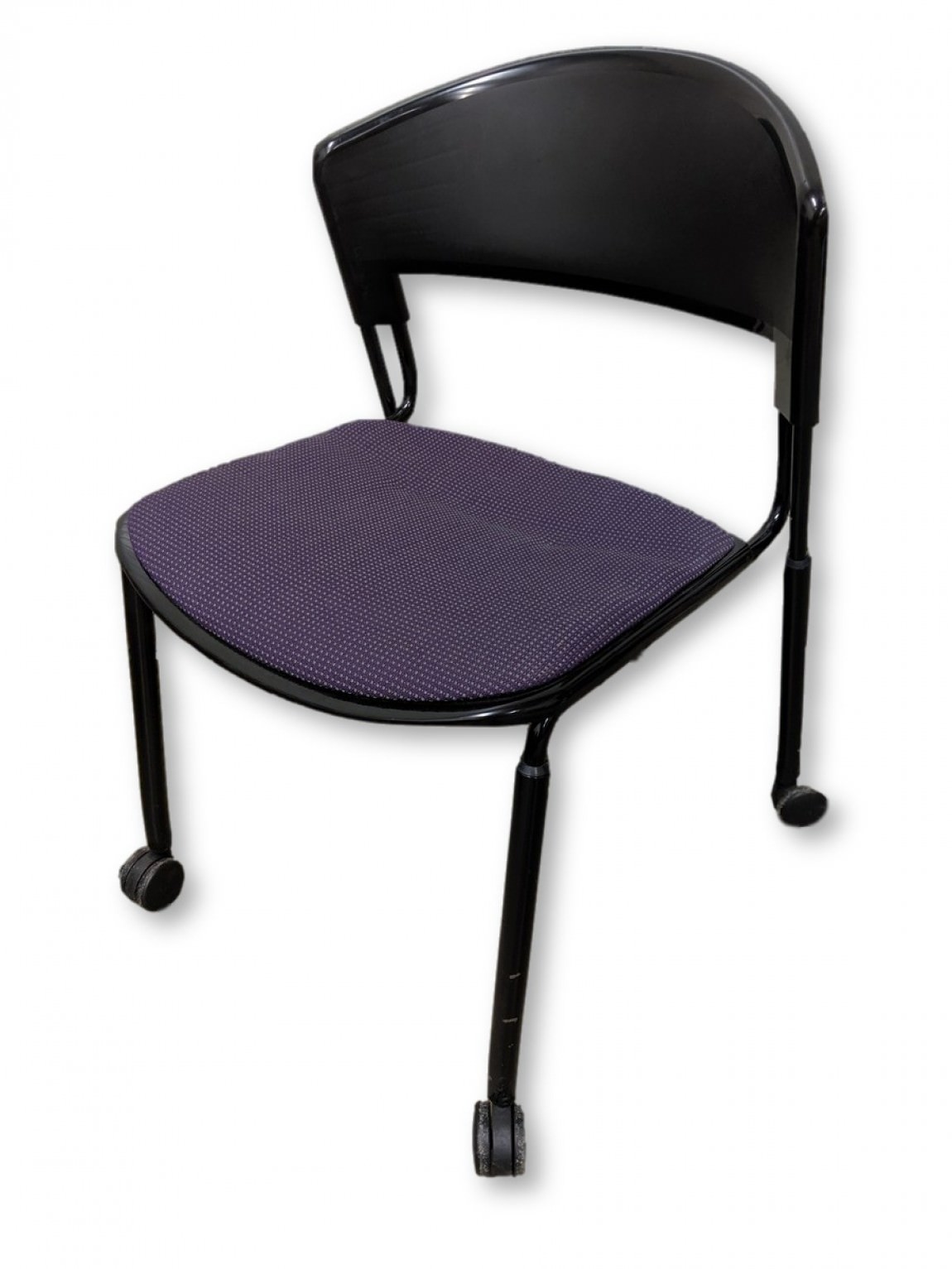 Vecta Purple Rolling Stacking Guest Chair