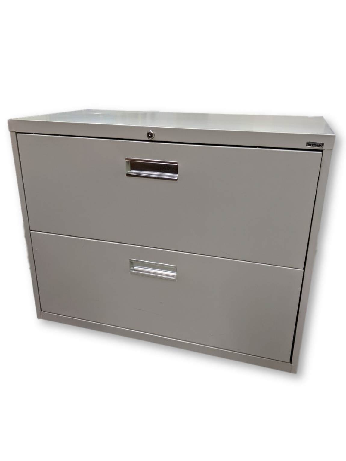 Sandusky Putty 2 Drawer Lateral Filling Cabinet – 36 Inch Wide