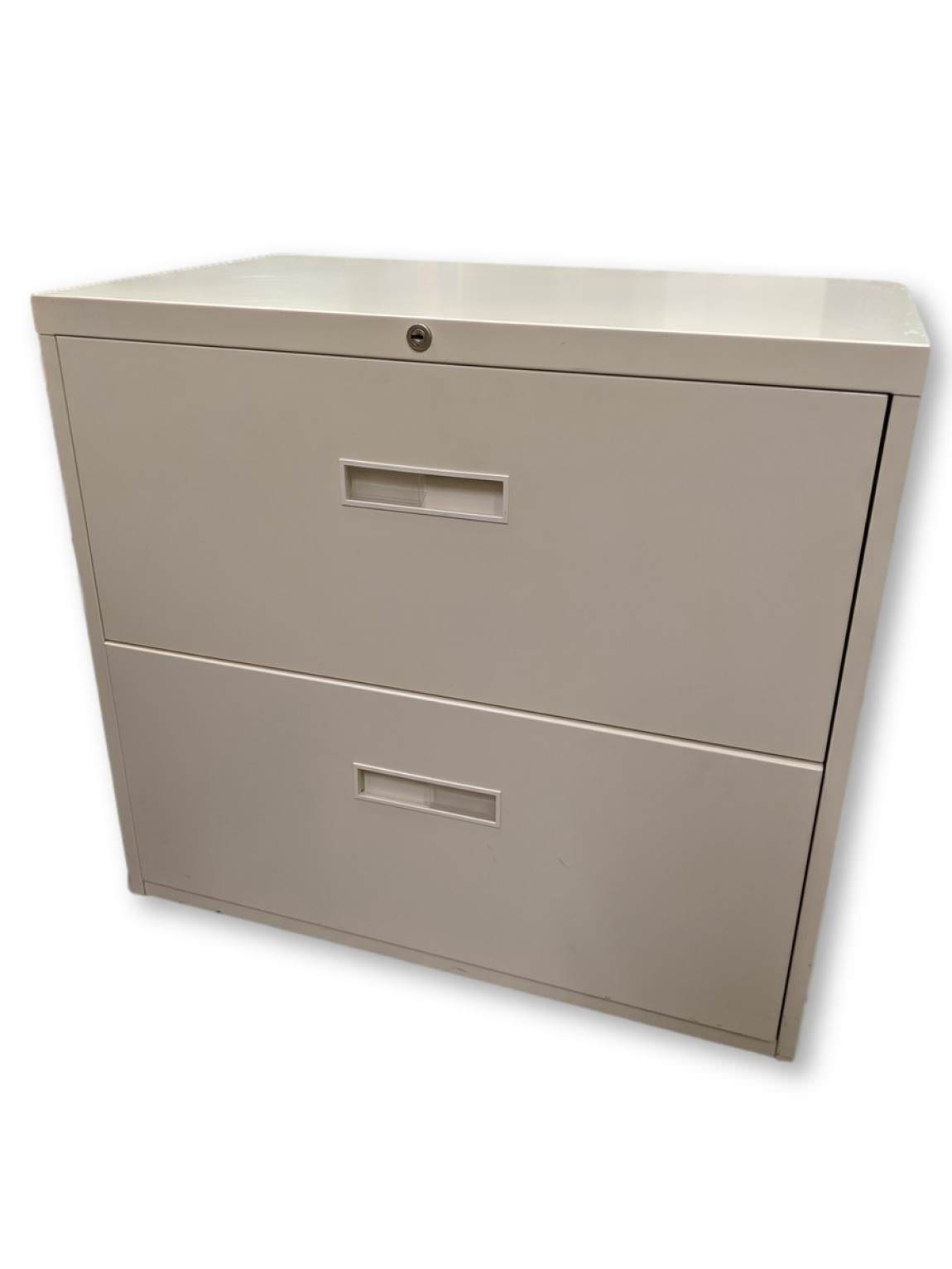 Steelcase Putty 2 Drawer Lateral Filing Cabinet – 30 Inch Wide