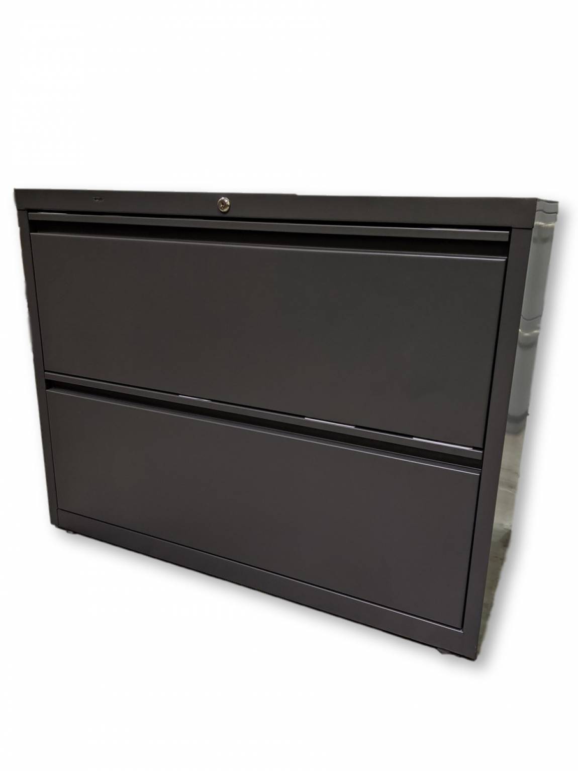 Charcoal 2 Drawer Lateral Filing Cabinet – 36 Inch Wide