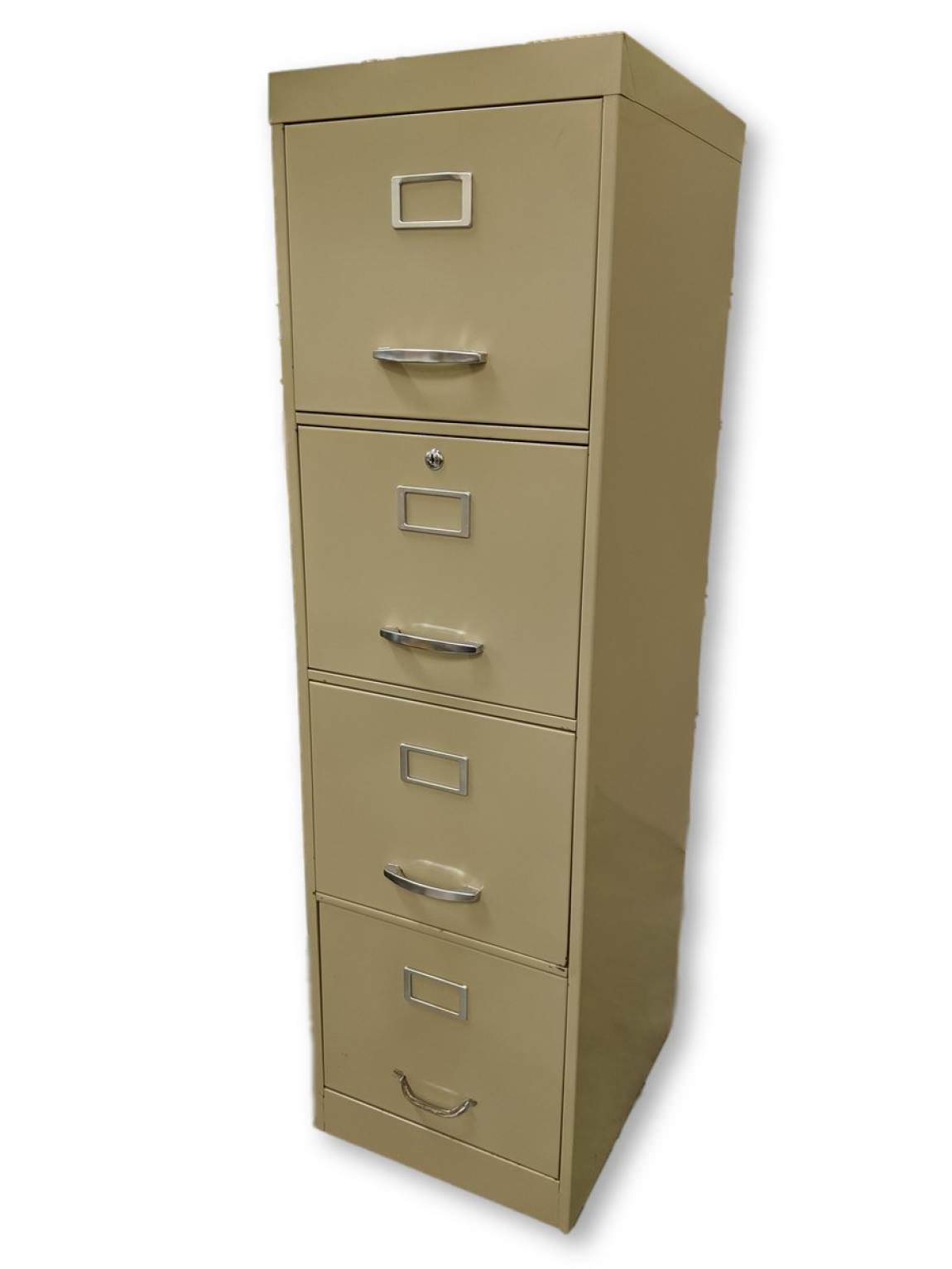 Tan 4 Drawer Vertical File Cabinet – Letter Size
