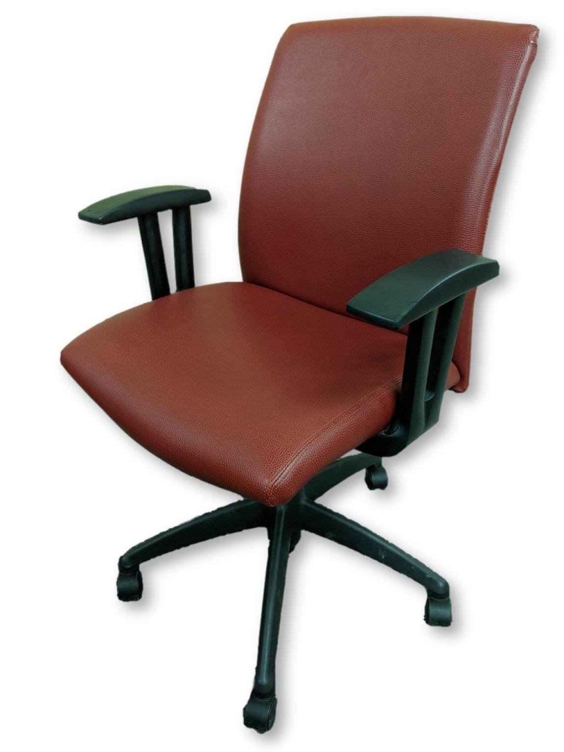 Red Vinyl Rolling Office Chairs