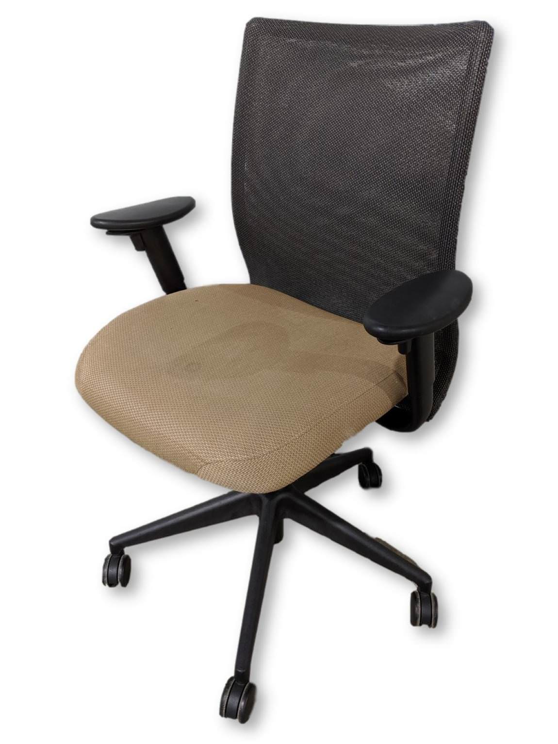 Brown Office Chairs with Black Mesh Back