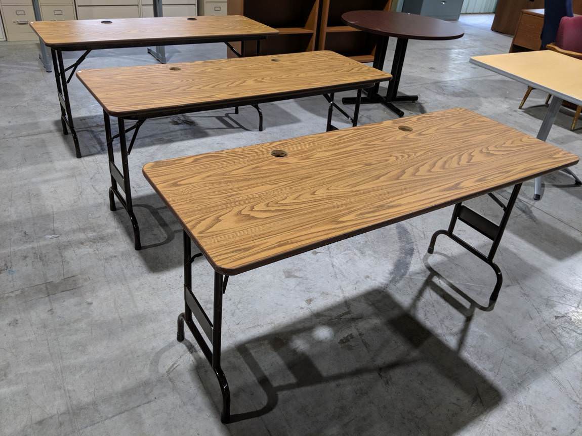 Oak Laminate Folding Tables