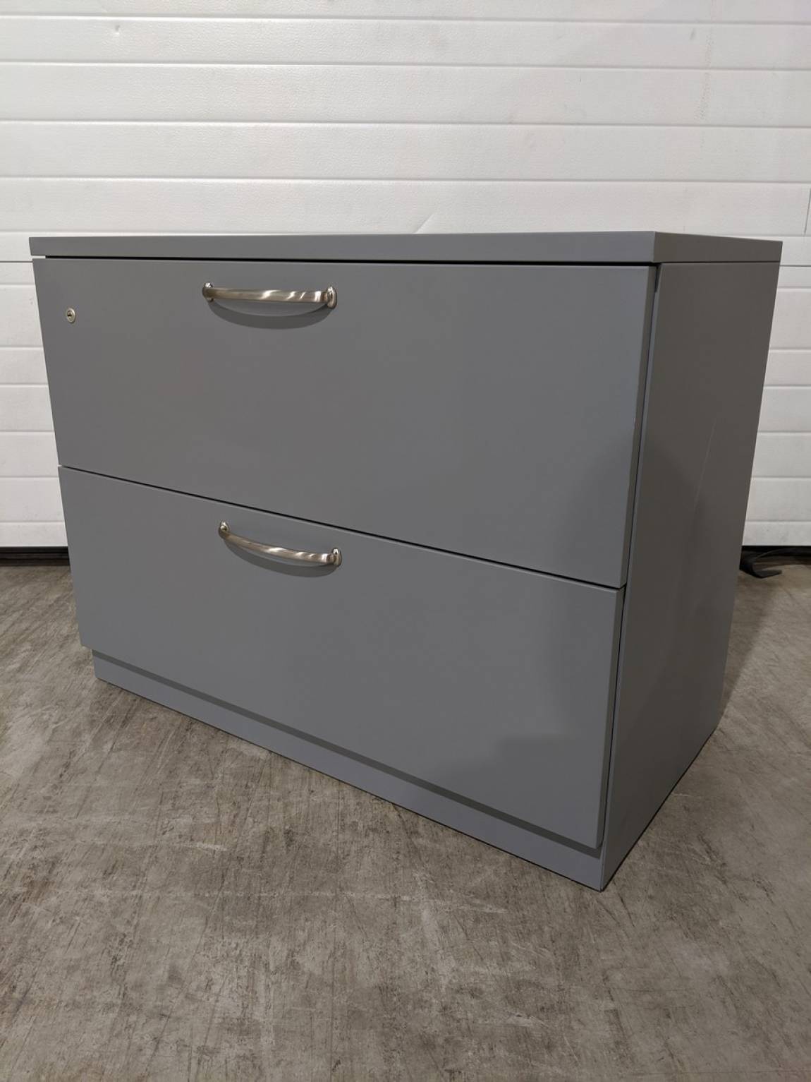 Steelcase Gray 2 Drawer Lateral Filing Cabinet - 35.75 Inch Wide