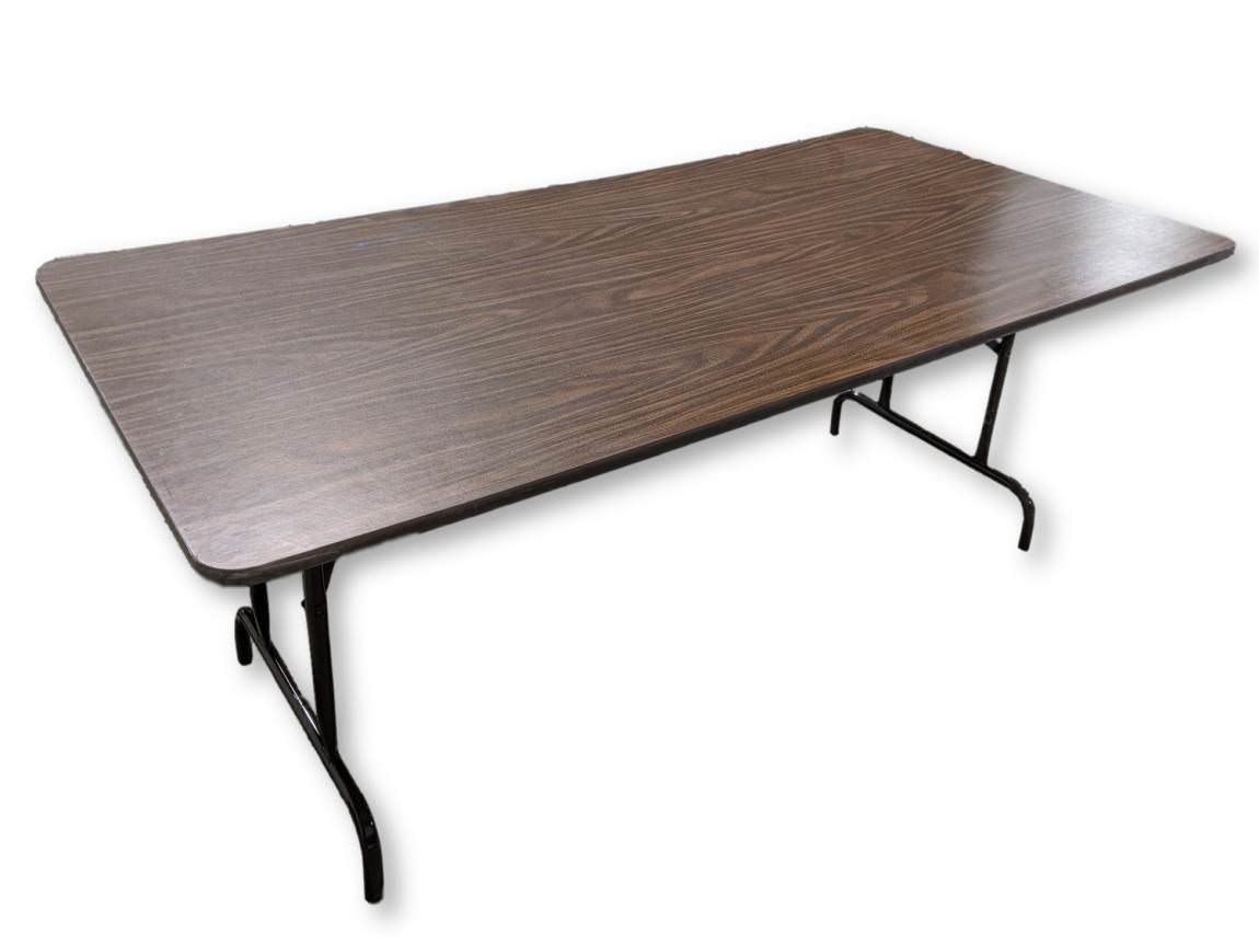 Walnut Laminate Folding Table – 72x36