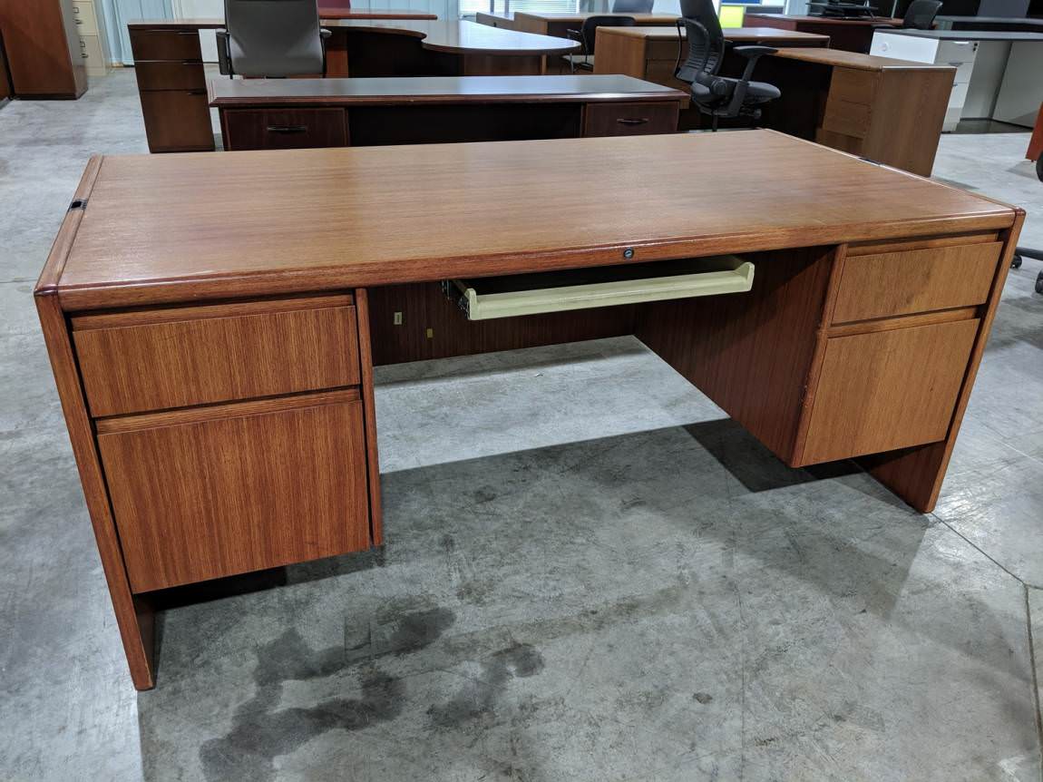 Solid Wood Desk with Oak Finish