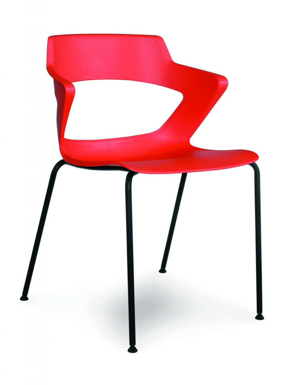 Red Plastic Stacking Office Chair