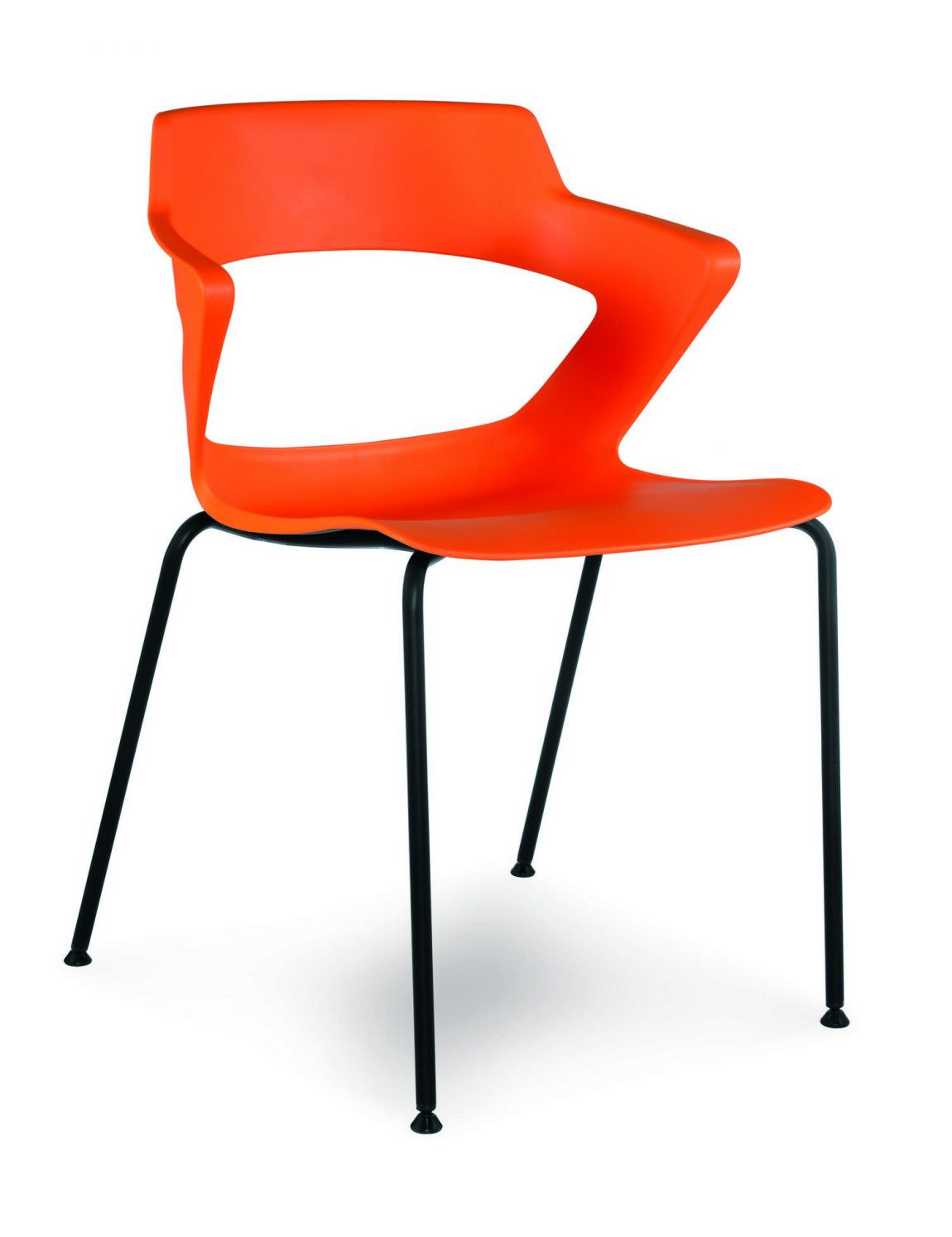 Orange Plastic Stacking Office Chair