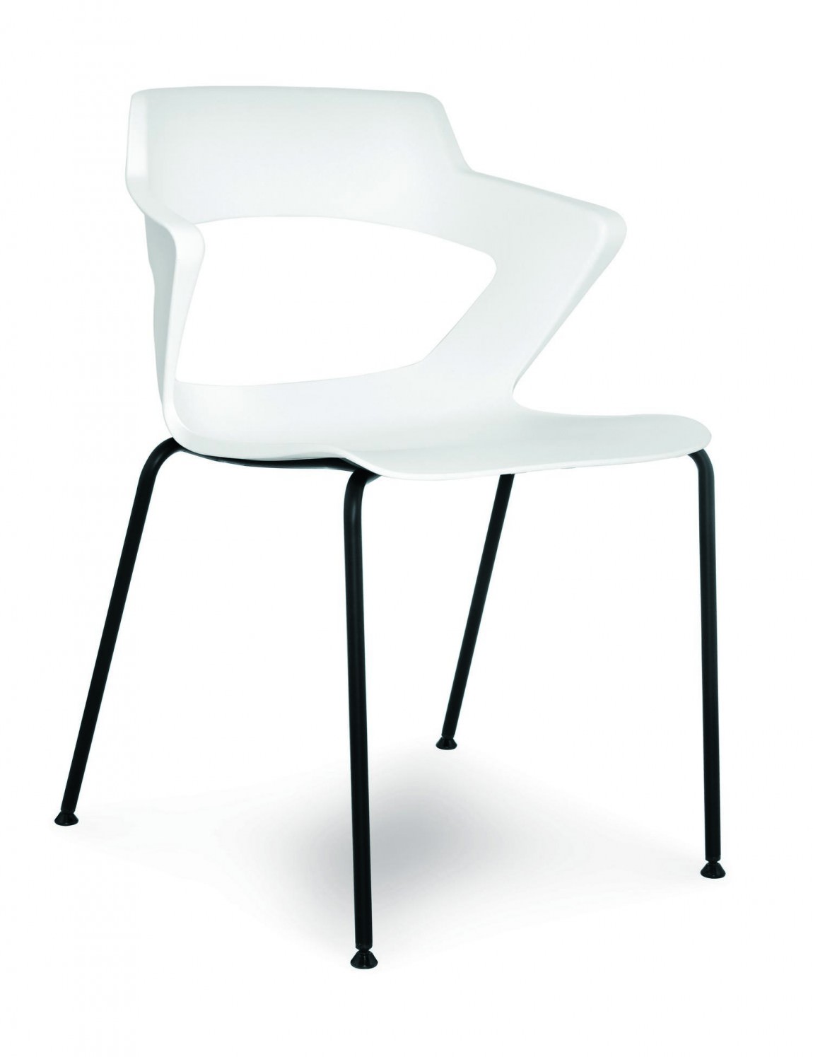 White Plastic Stacking Office Chair
