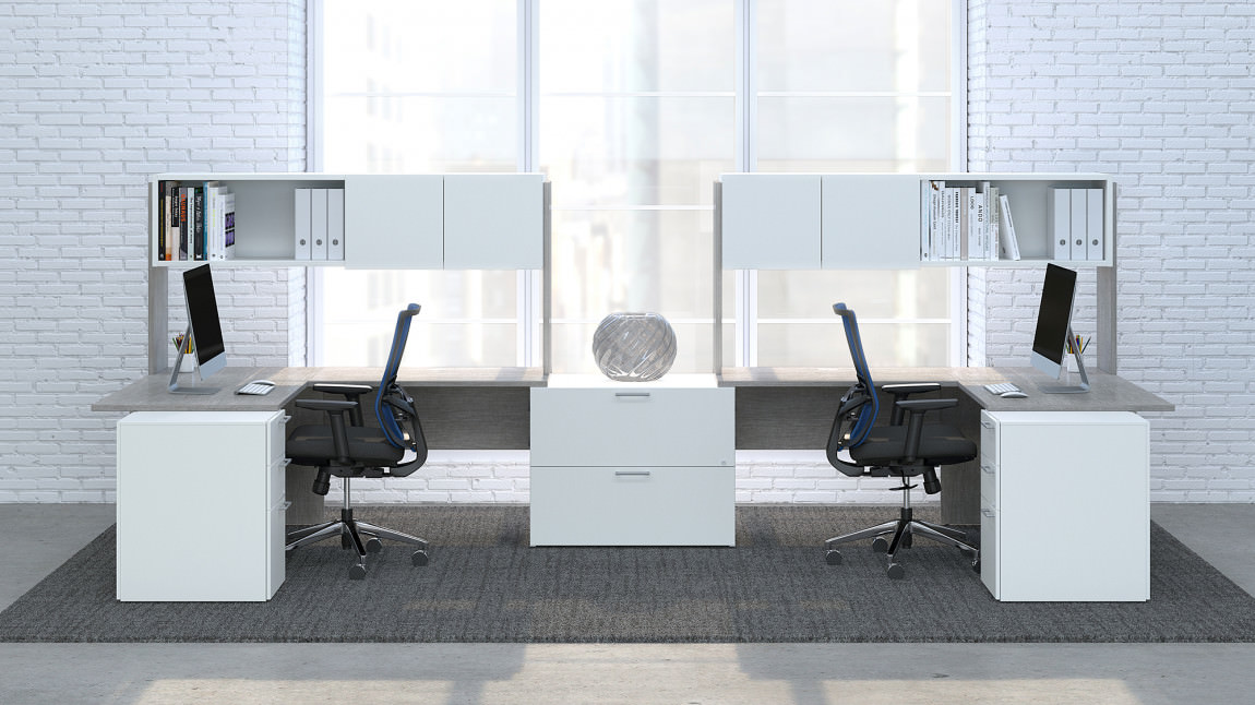 Two Person Desks for the Co-workers who are Inseparable 