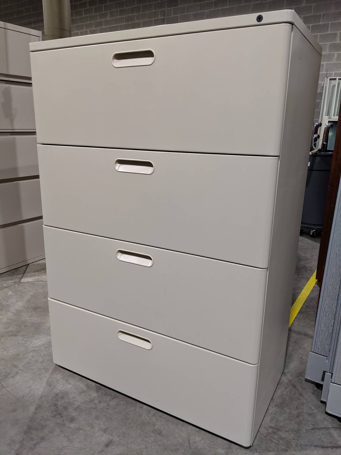 Putty Metal 4 Drawer Lateral Filing Cabinet 35 5 Inch Wide