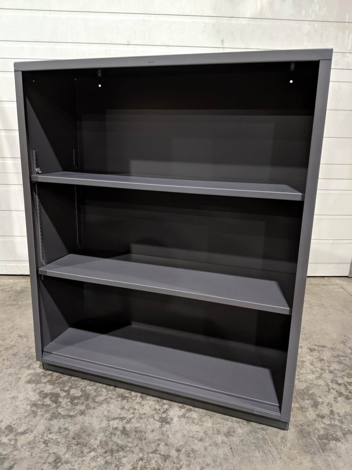 Small Gray Metal Bookshelves – 34.5 Inch Wide