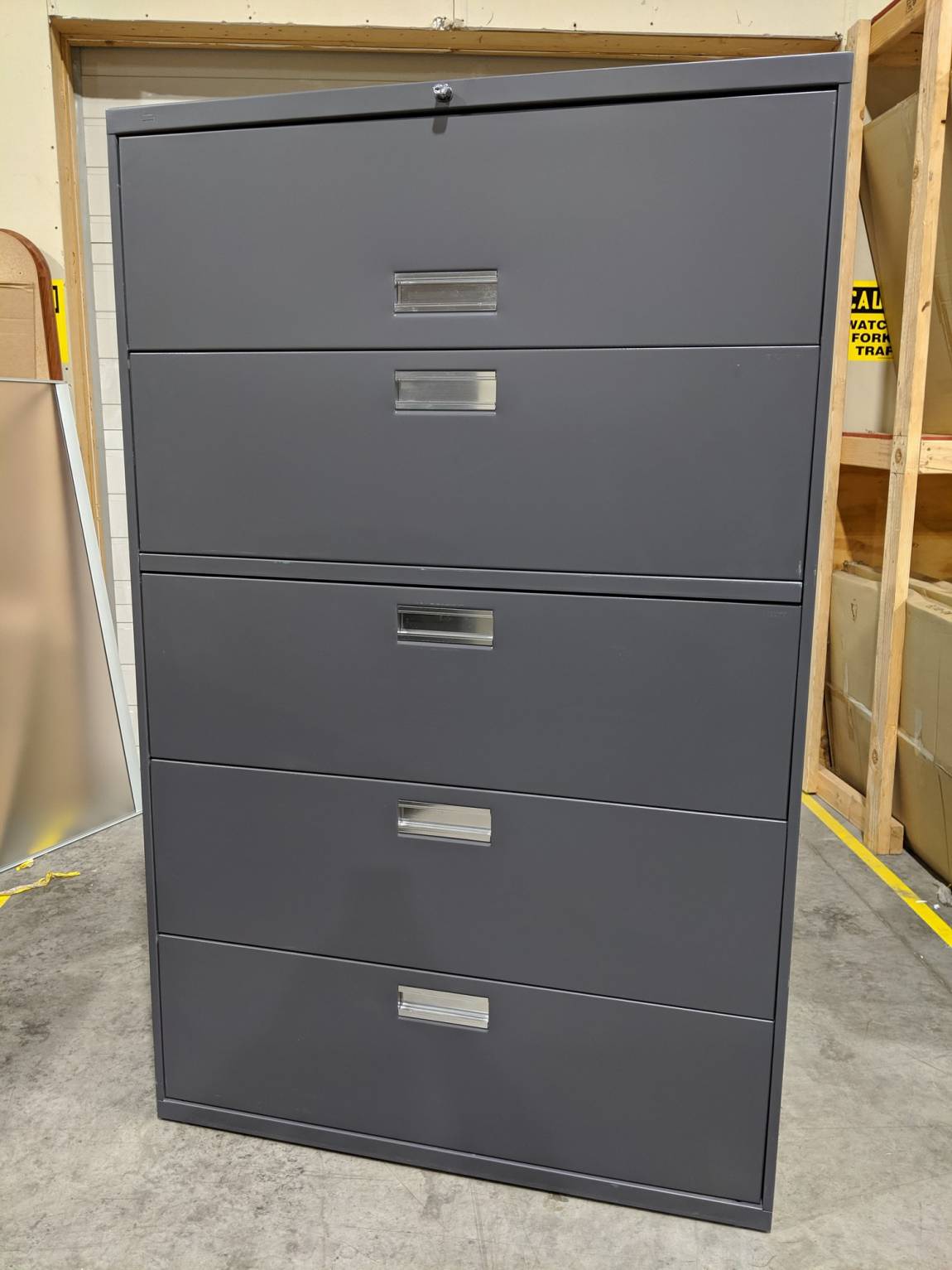 Gray Hon 5 Drawer Lateral Filing Cabinet – 42 Inch Wide