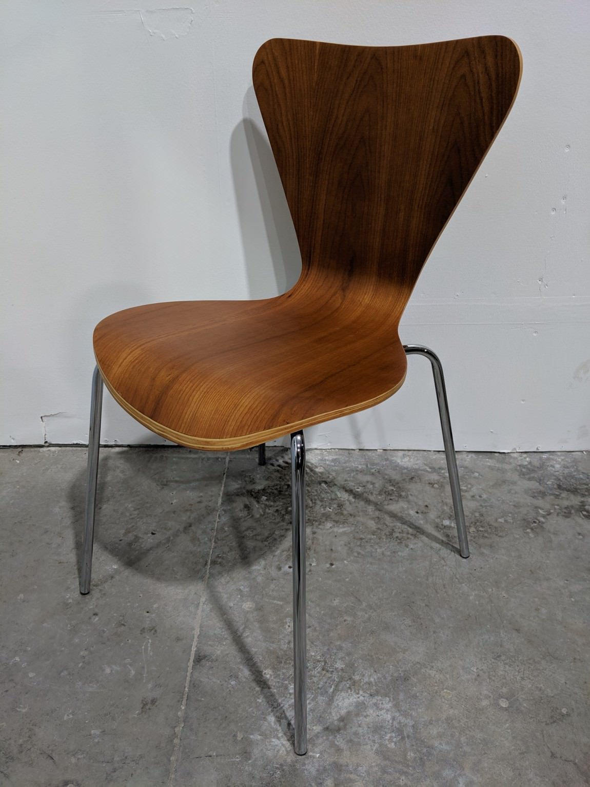 Room and Board Cherry Guest Chair with Metal Legs