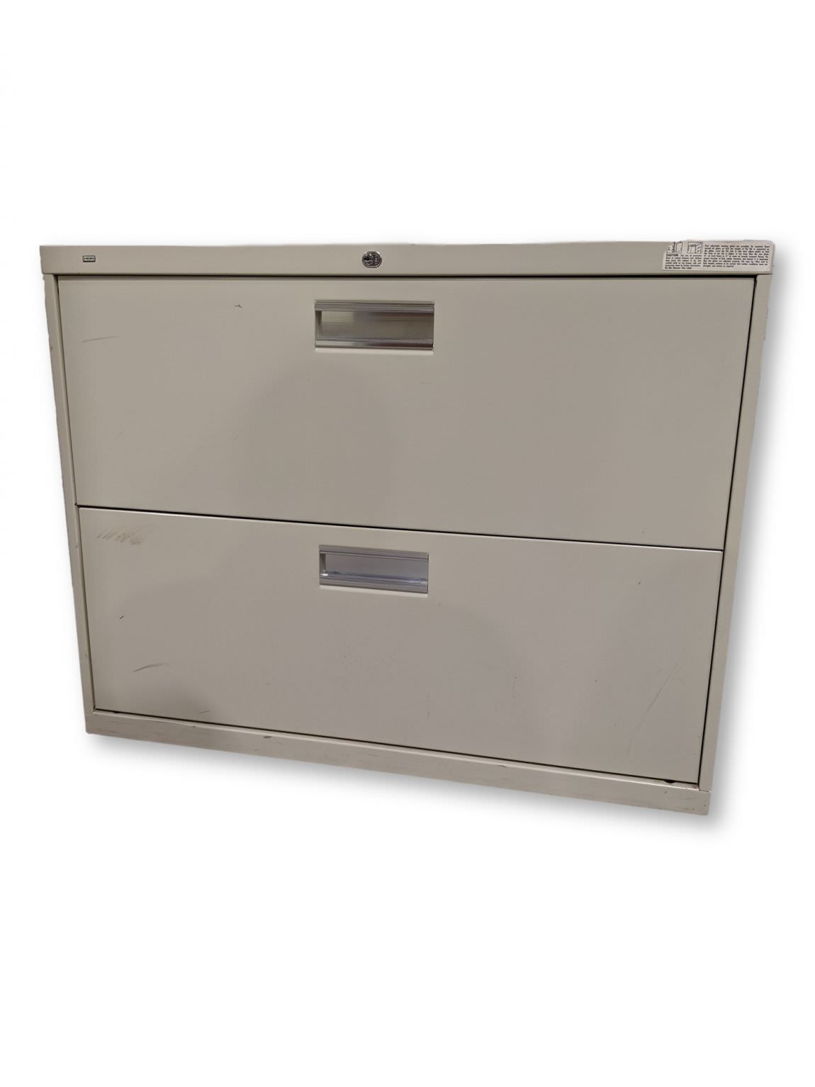 Hon Putty Metal 2 Drawer Lateral Filing Cabinet – 36 Inch Wide