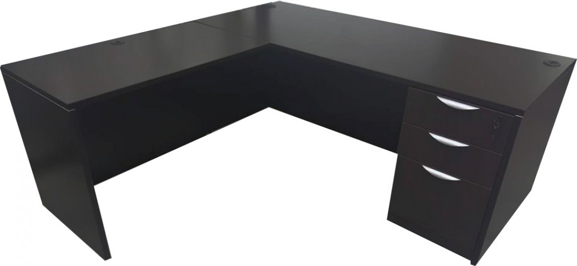 L Shaped Desk With Locking Drawers Madison Liquidators