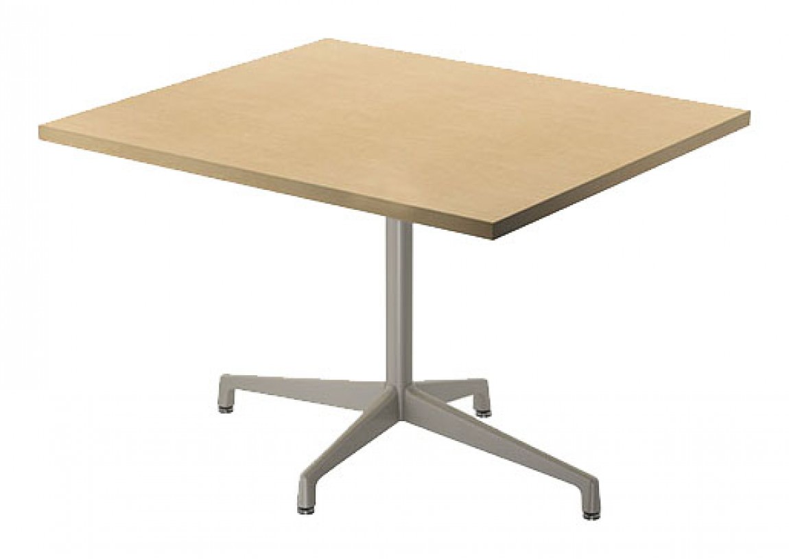 Square Table with Metal Base