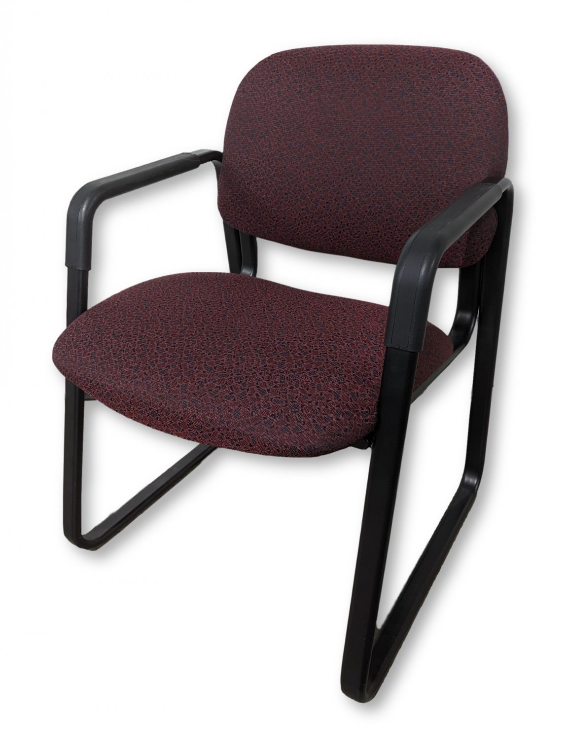 Hon Dark Red Guest Chairs with Metal Frame
