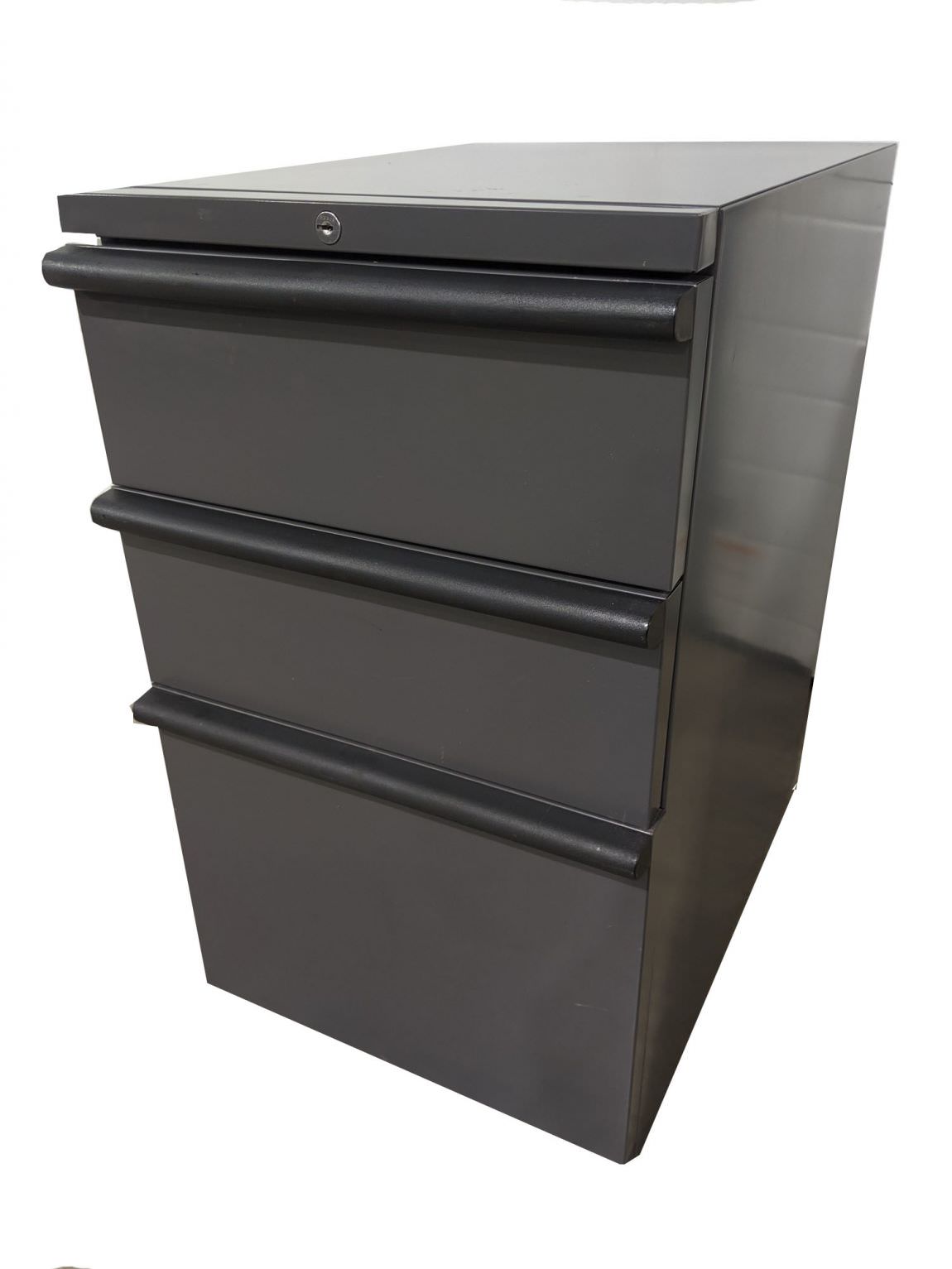 Rolling Gray Metal Box/Box/File Pedestal Drawers