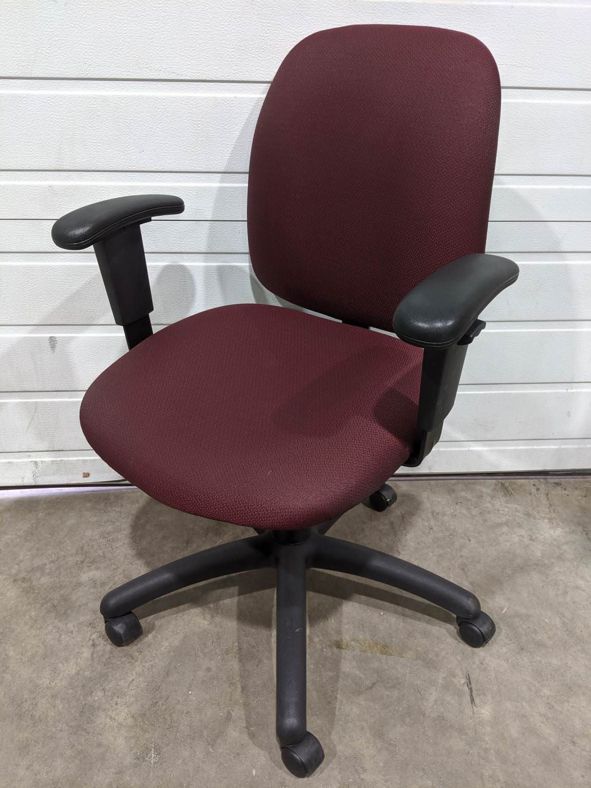 Burgundy Rolling Office Chair