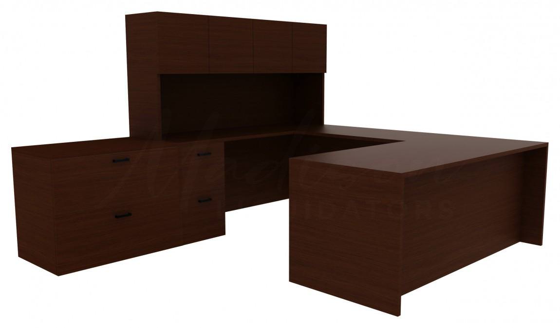 U-Shaped Desk with Drawers