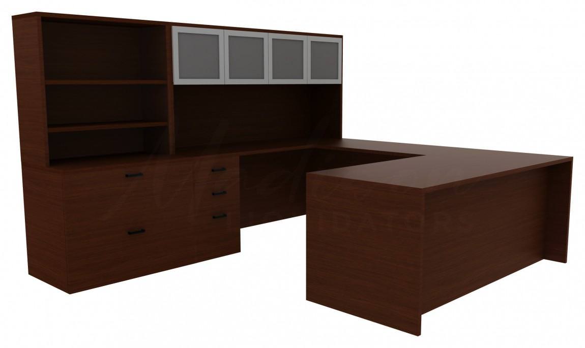 Desk with Bookcase Combo