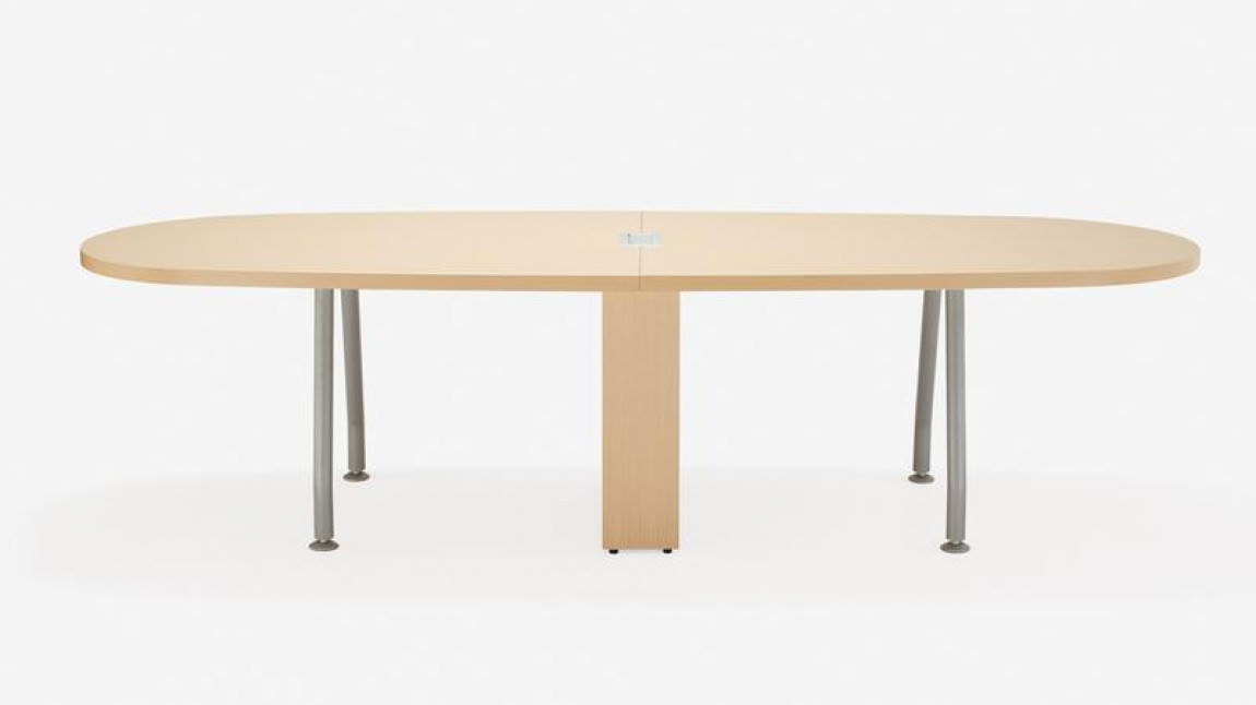Racetrack Conference Table with Wire Management Base