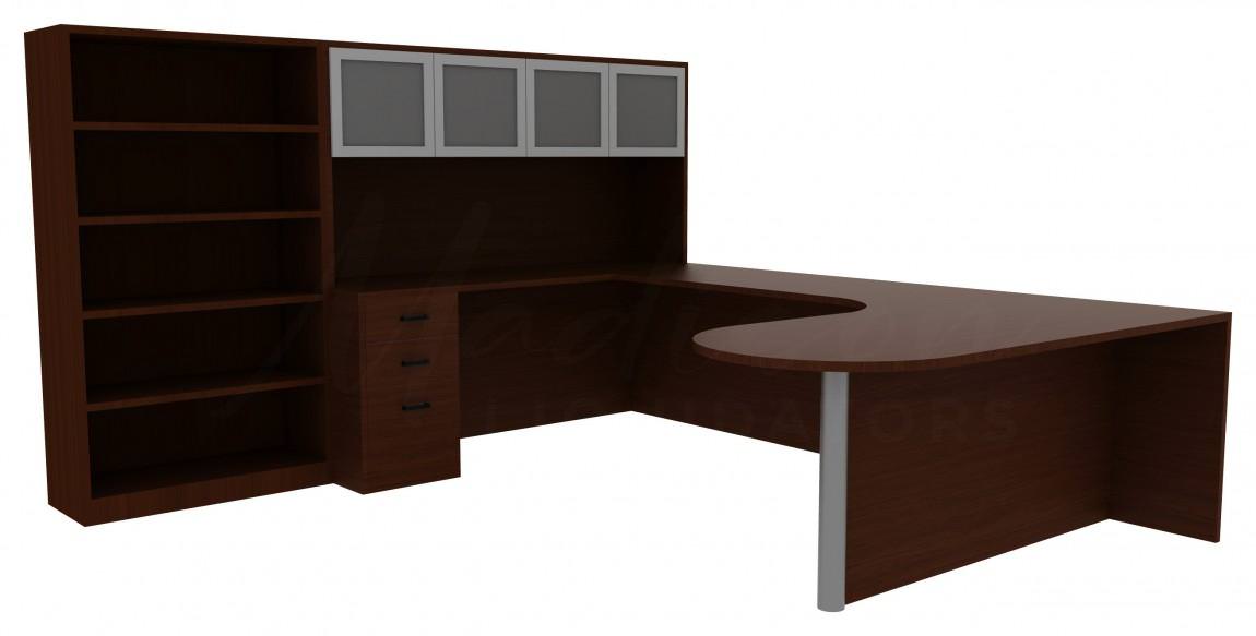 Bookcase Desk Combo