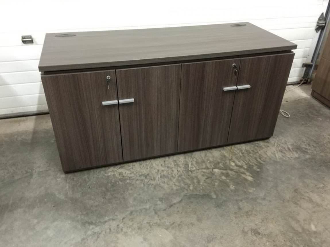 Gray Teknion Storage Cabinet Credenza Madison Liquidators