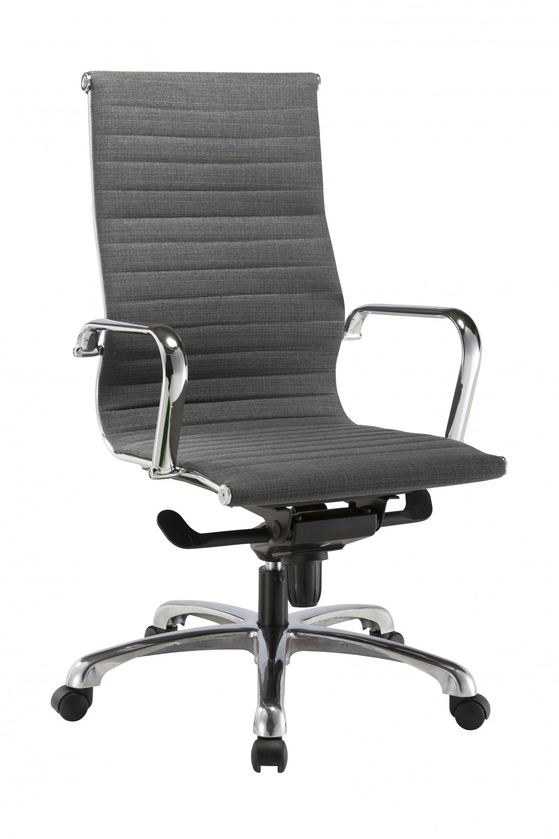 Modern Gray Mid Back Conference Room Chair with Arms