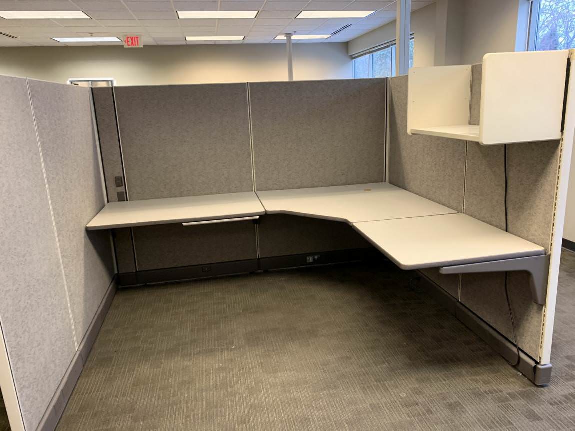 Herman Miller Pod of 3 Cubicles with Left Facing Wall