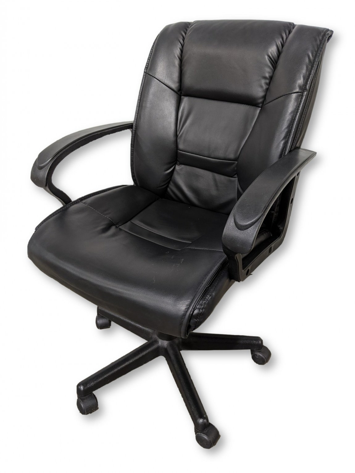 Black Vinyl Rolling Office Chairs